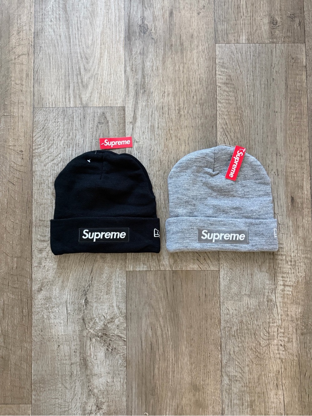 Supreme Black & Gray Box Logo Beanie